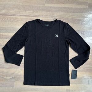 Boys black hurley thermal long sleeve shirt size small nwt